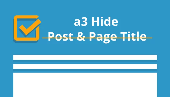 WordPress Hide Post and Page Title