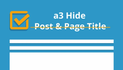 a3 Hide Post and Page Title